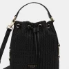 Borsa secchiello rafia Twinset nero