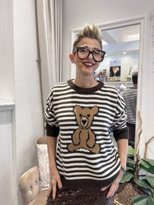 Maglione teddy marrone KAOS