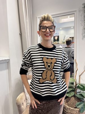 Maglione teddy nero KAOS