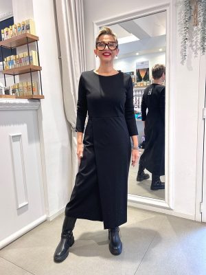 Abito midi con strass Emme