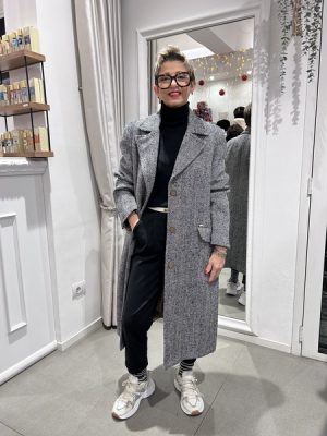 Cappotto spinato lungo Markup