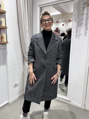Cappotto midi spigato Kaos