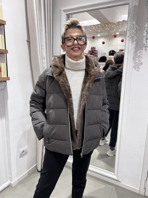 Piumino corto con pelo Emme