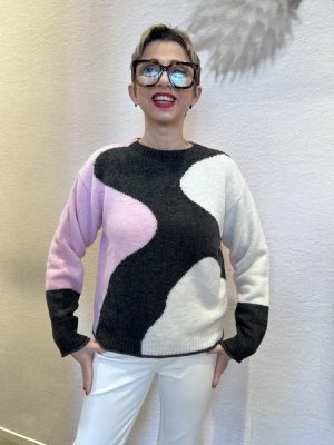 Maglia con macchie cromatiche Emme