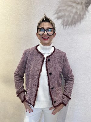 Giacca in tweed bordeaux Emme