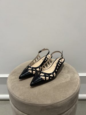 Slingback ragnetto nero Latika