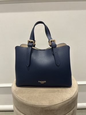 Mini tote blu Twinset