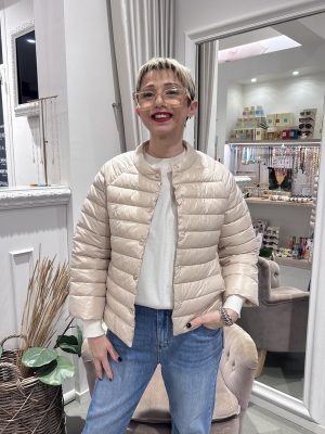 Piumino a cappetta beige Markup