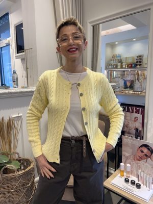 Cardigan giallo Dafne