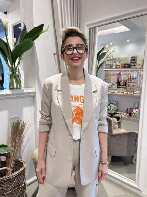 Blazer dritto lungo sabbia