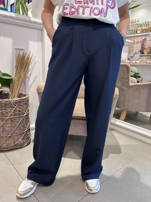 Pantalone wide blu