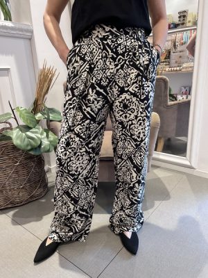 Pantalone fantasia fiori IH