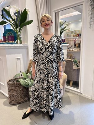 Abito midi fantasia fiori IH