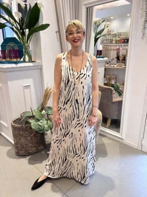 Abito midi fantasia zebra Pennyblack