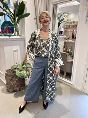 Kimono lungo fantasia geometrica Emme