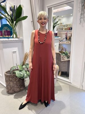 Abito lungo rosso india Emme