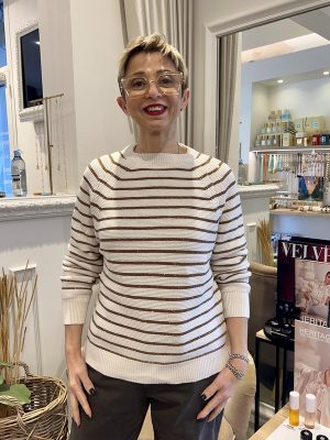 Maglia a righe biscotto EMME